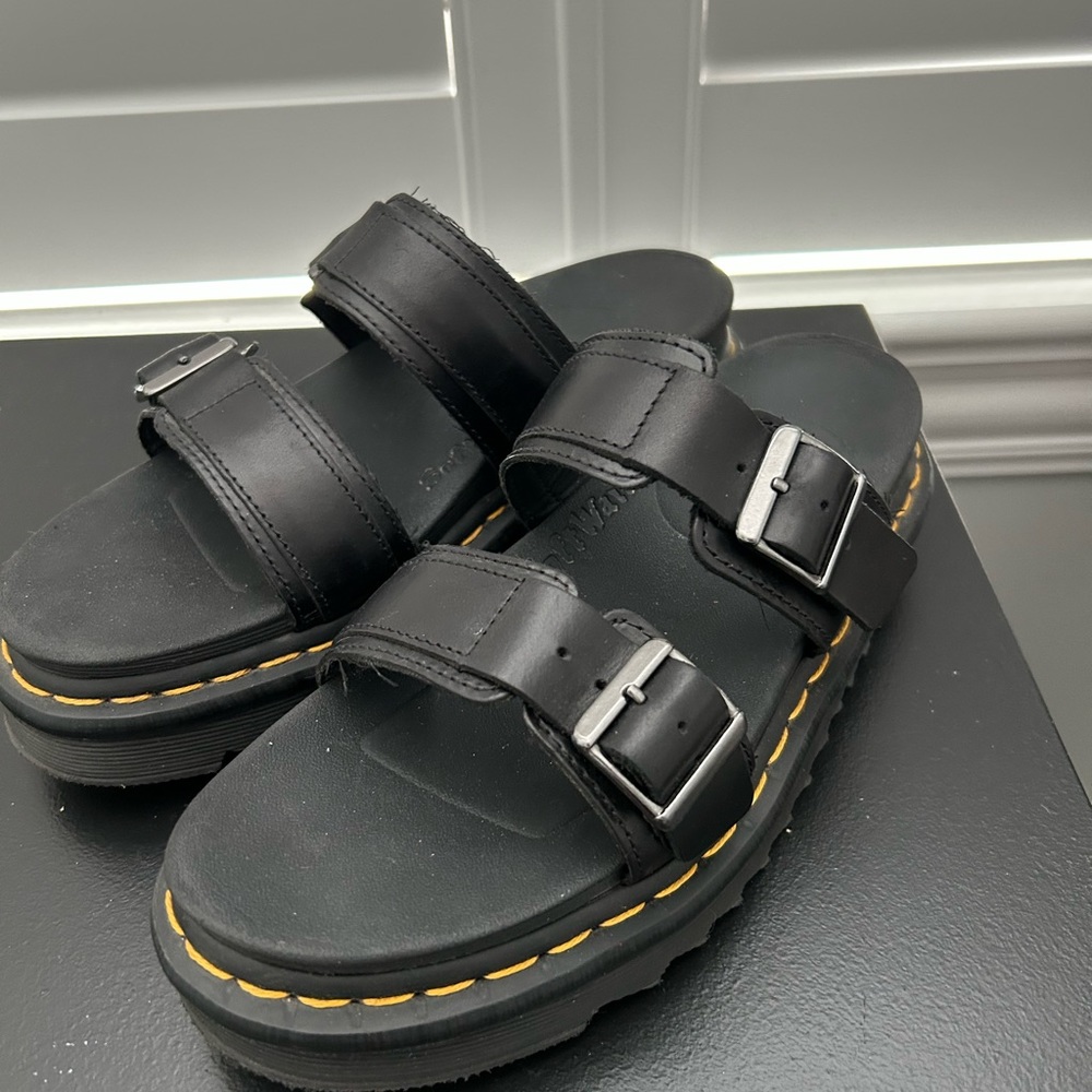 Dr Martens Myles Slide Sandals In Black